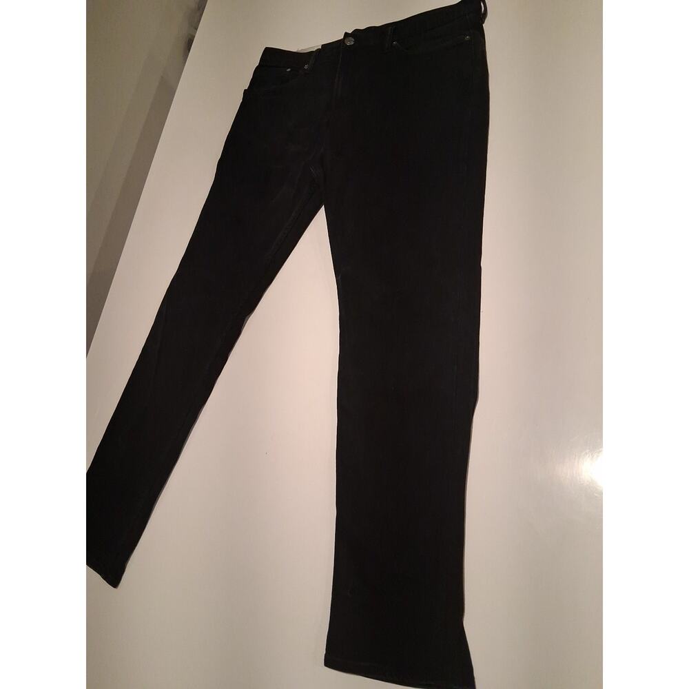 H&M Straight Regular Fit "Coupe Etroite" Black Jeans Men's 36/32